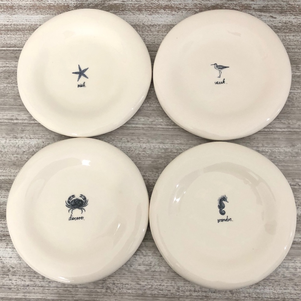Rae Dunn Small Plates Nautical Seaside Theme - Picture 2 of 7